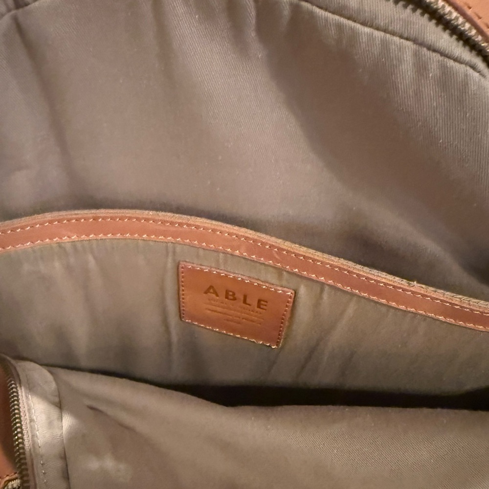 Able Tan Leather Backpack - Picture 7 of 9
